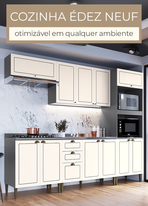 Cozinha Modulada Nova Mobile CJ01.038 Branco SE